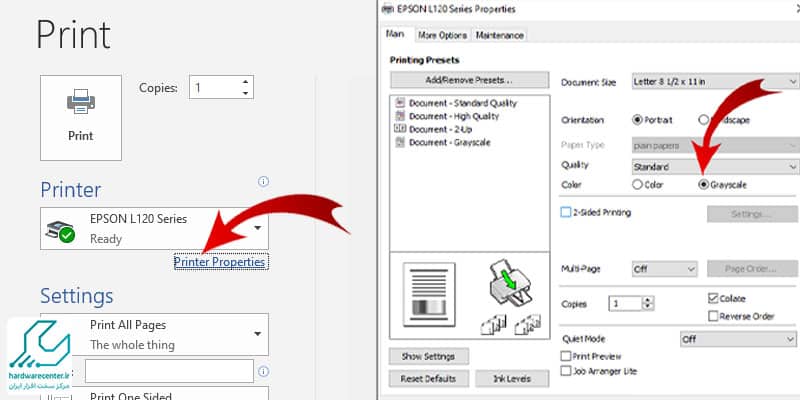 چگونه پرینتر خود را برای یکبار چاپ سیاه و سفید تنظیم کنیم